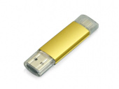 USB 2.0/micro USB- флешка на 32 Гб (золотистый)