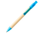 Ручка картонная шариковая Safi (синий, натуральный)