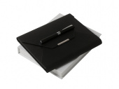 Подарочный набор Dune: папка A5, ручка роллер (черный)