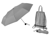 Зонт Picau из переработанного пластика в сумочке (серый)