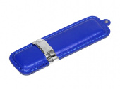 USB 2.0- флешка на 64 Гб классической прямоугольной формы (синий, серебристый)