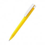 Ручка пластиковая T-pen софт-тач, желтая