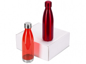 Подарочный набор с термосом и бутылкой Bottle set (красный, красный)