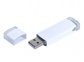 USB 2.0- флешка промо на 64 Гб прямоугольной классической формы (белый)