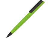 Ручка пластиковая шариковая C1 soft-touch (черный, зеленое яблоко)