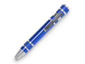 Алюминиевый мультитул BRICO в форме ручки (синий, серебристый)