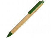 Ручка картонная шариковая Эко 2.0 (зеленый, бежевый)