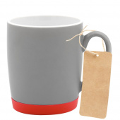 Кружка Make Me To Go, серая/красная с биркой Кружка Make Me To Go, серая/красная с биркой