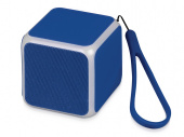 Портативная колонка Cube с подсветкой (синий)