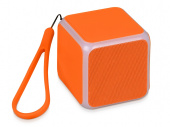 Портативная колонка Cube с подсветкой (оранжевый)