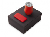 Подарочный набор COLOR IT с термокружкой и повербанком, 10000 mAh (красный)