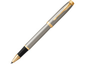 Ручка роллер Parker IM Core Brushed Metal GT (серый, золотистый)