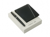 Подарочный набор: портмоне, ручка-роллер (черный)