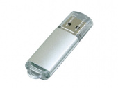 USB-флешка на 16 Гб с прозрачным колпачком (серебристый)