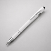 Ручка-стилус металлическая шариковая Sway soft-touch (белый)