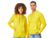 Толстовка Stream с капюшоном, унисекс (желтый)
