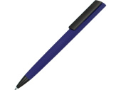 Ручка пластиковая soft-touch шариковая Taper (темно-синий, черный)