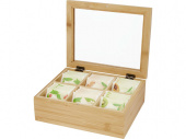 Бамбуковая коробка для чая Ocre (прозрачный, натуральный)