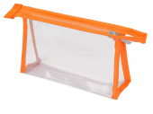 Прозрачная пластиковая косметичка Lucy (оранжевый, прозрачный)