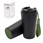 Термокружка Surprise To Go с индикатором, чёрная/хаки