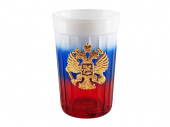 Граненый стакан Россия (синий, красный, белый)