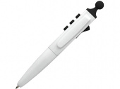 Ручка пластиковая шариковая Clic Pen (черный, белый)