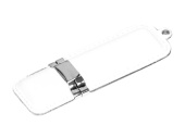 USB 3.0- флешка на 128 Гб классической прямоугольной формы (белый, серебристый)
