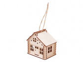 Деревянная подвеска на елку с подсветкой Lumihut (натуральный)