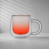 Кружка с двойными стенками и градиентом Fog (красный)