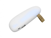 Внешний аккумулятор в форме камня Stone, 2600 mAh (белый)