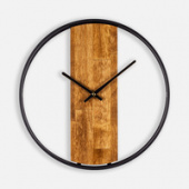 Часы Woodix, черные с коричневым