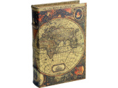 Подарочная коробка Карта мира (зеленый дымчатый , разноцветный)