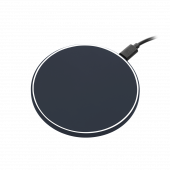 Беспроводное зарядное устройство с подсветкой 15W Auris, синее