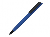 Ручка пластиковая шариковая C1 soft-touch (синий, черный)