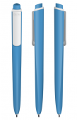 Ручка Torsion/P02 Pigra 02 Soft Touch Premec, синий, белый клип