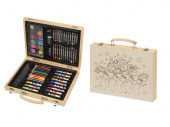 Набор для рисования в чемодане с рождественским рисунком (натуральный, разноцветный)