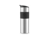 Термокружка TRAVEL MUG, 600 мл (черный, серебристый)