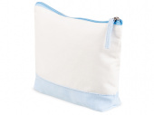 Косметичка хлопковая Cotton (белый, голубой)