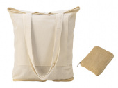 Складная сумка Jute из хлопка и джута с карманом (натуральный)