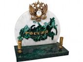 Часы Россия (золотистый, зеленый, белый)