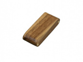 USB 2.0- флешка на 64 Гб прямоугольной формы с раскладным корпусом (коричневый)