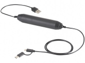 Внешний аккумулятор, 2000 mAh, кабель 3 в 1 (черный)