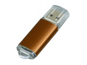 USB-флешка на 32 Гб с прозрачным колпачком (коричневый)