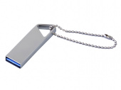 USB 2.0-флешка на 32 Гб с мини чипом и отверстием для цепочки (серебристый)
