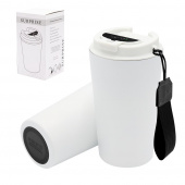 Термокружка Surprise To Go с индикатором, белая/чёрная Термокружка Surprise To Go с индикатором, белая/чёрная