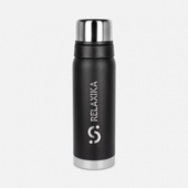Термос Relaxika 750 со стикерпаком, черный
