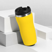 Термокружка Double wall mug С1 soft-touch, 350 мл (желтый)