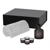 Подарочный набор Sento, Cella Soft, серый (свеча, диффузор, плед)