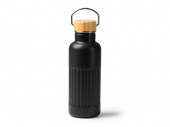 Термобутылка NOBUK с бамбуковой крышкой, 500 мл (черный)