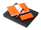 Подарочный набор COLOR IT c блокнотом, ручкой и повербанком, 10000 mAh (оранжевый)